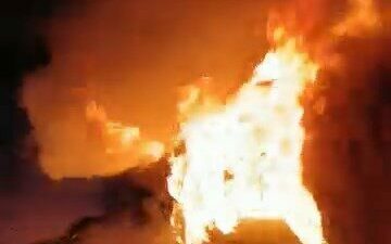 Bursa’da panik anları! Alev alev yandı…