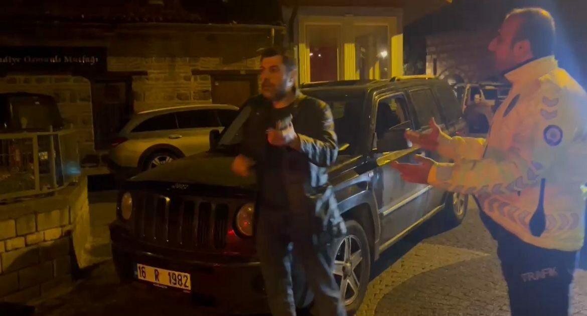 Bursa’da polisin alkollü sürücüyle sınavı