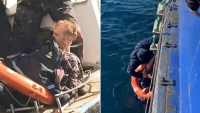 Denizin ortasında hareketli dakikalar