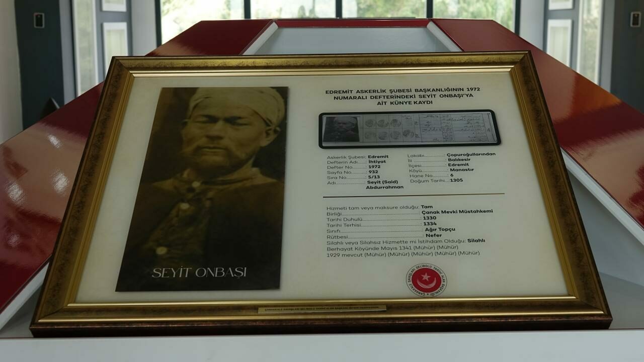 Çanakkale kahramanlarından Seyit Onbaşı’nın askerlik şubesindeki fotoğrafı ortaya çıktı Çanakkale kahramanlarından Seyit Onbaşı’nın askerlik şubesindeki fotoğrafı ortaya çıktı