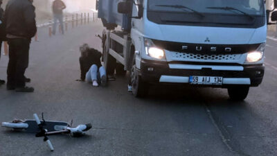 Feci kaza: Ayağının üzerinden geçti