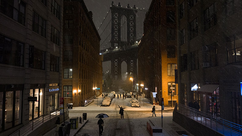 New York’tan kartpostallık görüntüler: Son yılların en yoğun kar yağışı