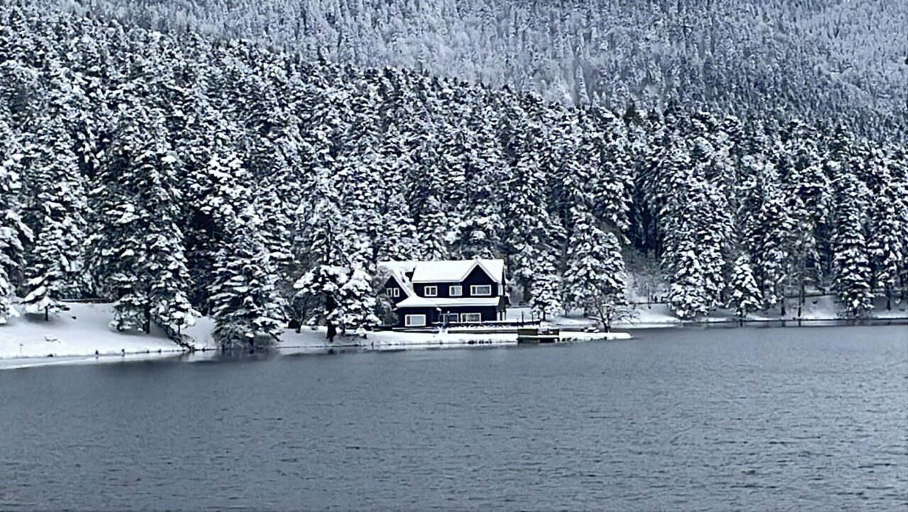 Gölcük Tabiat Parkı’nda kış manzaraları