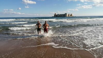 Mersin’de aralık sonunda deniz keyfi