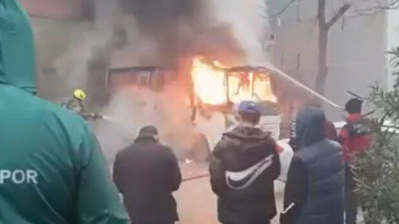 Bursa’da panik anları! Alev alev yandı