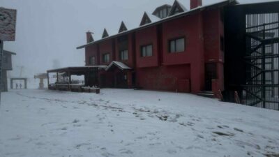 Uludağ’da kar sevinci