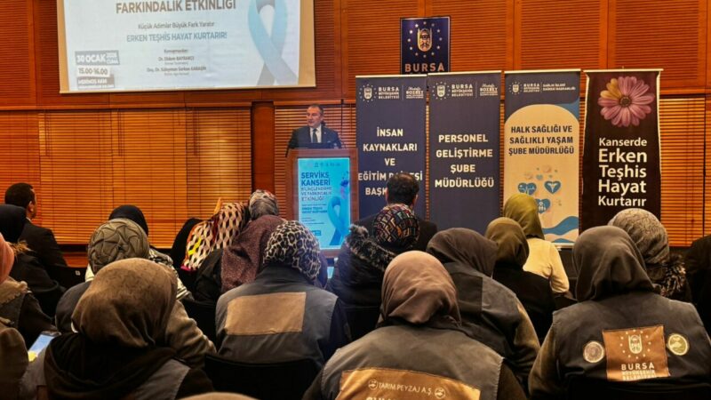 Bursa Büyükşehir’den ‘Erken teşhis hayat kurtarır’ etkinliği Dünyada ve Türkiye’de kadın sağlığını tehdit eden önemli hastalıklar arasında