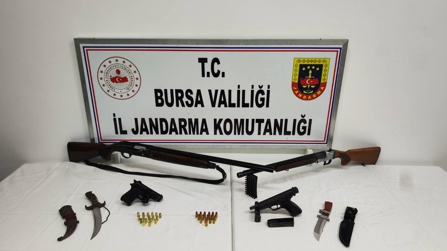 Bu silahlar Bursa’da yakalandı