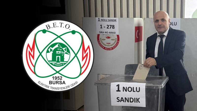 BETO’da Çetinkaya dönemi BESOB’a bağlı Bursa Elektrik Teknisyenleri Odası'nın yapılan seçimlerinde, ipi Aydın