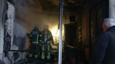 Bursa’da çay ocağında gece yarısı yangın