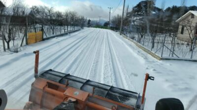 Bursa’nın yükseklerinde karla mücadele