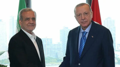 Cumhurbaşkanı Erdoğan, Pezeşkiyan ile görüştü