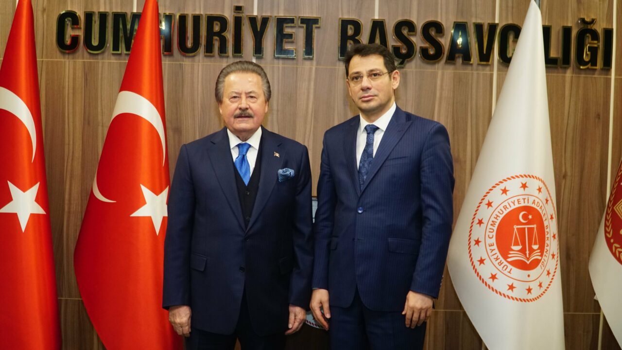Devlet eski Bakanı Cavit Çağlar’dan Başsavcı Çelenk’e ziyaret; Hedef daha güvenli ve huzurlu Bursa