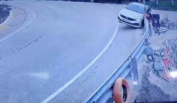 Uludağ yolunda korkutan kaza