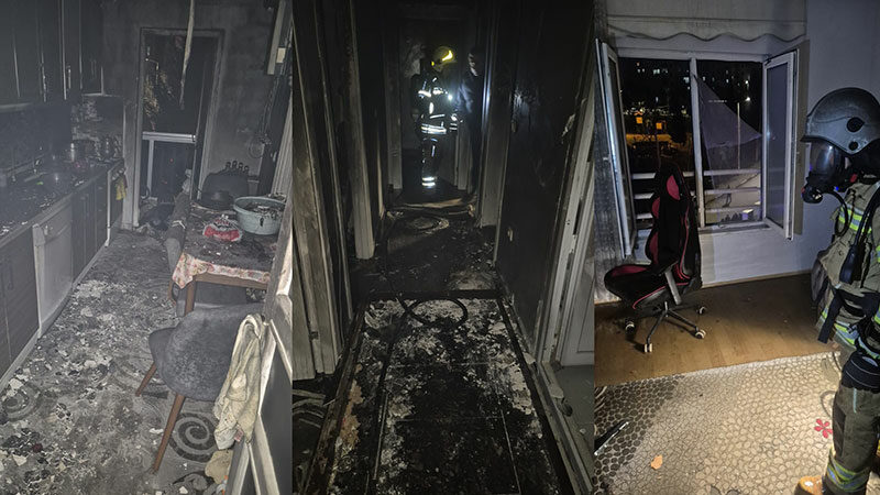 Bursa İtfaiyesi’nden yangına hızlı müdahale Bursa’nın İnegöl ilçesinde bir apartman dairesinde çıkan yangında mahsur kalan