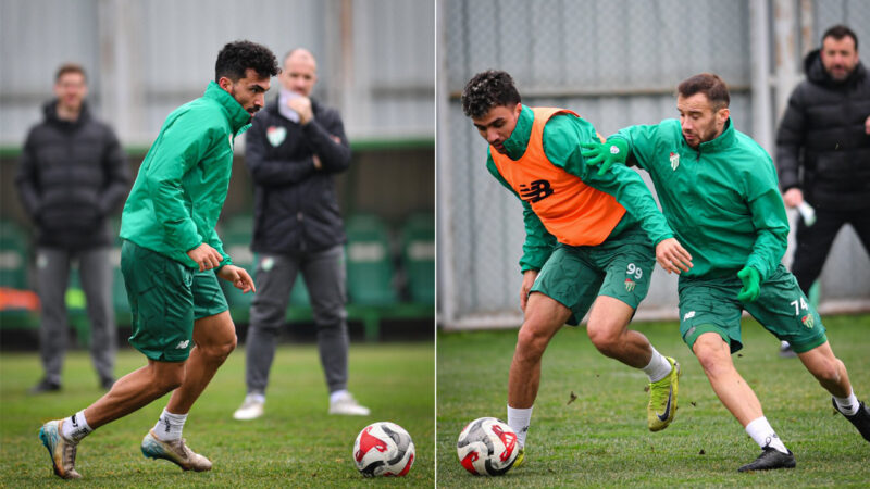 Bursaspor pas çalıştı! Bursaspor'da Kırklarelispor maçının hazırlıkları sürüyor.
