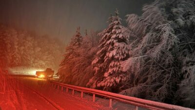 Bursa sınırında yoğun kar yağışı