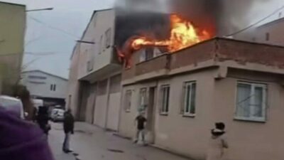 Bursa’da çatı yangını paniği