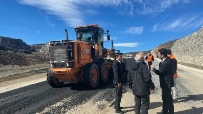 Bursa’da 3 kilometrelik tehlike saçan yoluna müdahale