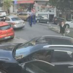 Kendi kullandığı araç çarptı! Akıl almaz kaza kamerada