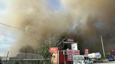 Şekerleme fabrikasında yangın