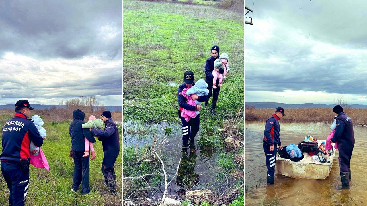 Bursa’da Ulubat Gölü taştı! Botla kurtarıldılar