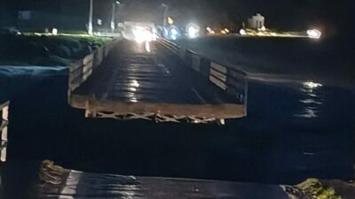 Bursa’nın yanı başında şiddetli yağış nedeniyle köprü çöktü