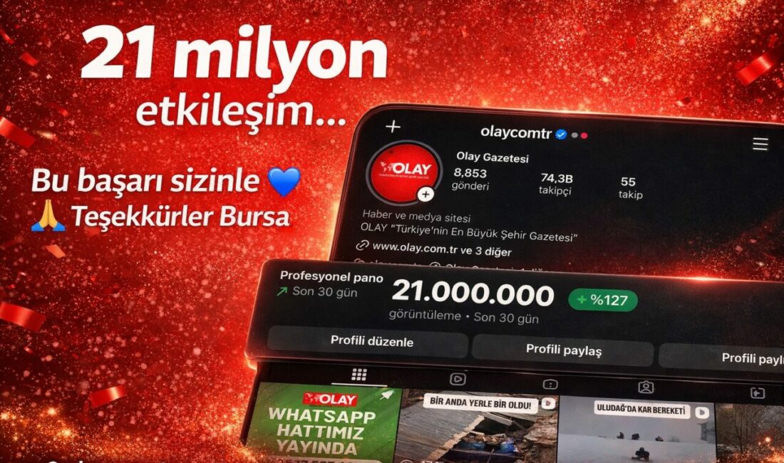 Bursa basınının amiral gemisi OLAY, gazete ve internet sitesinin ardından