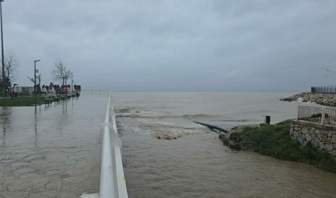 Bursa'nın Gemlik ve Mudanya ilçelerinde etkili olan sağanak hayatı olumsuz