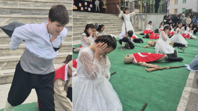 Bursalı öğrenciler Çanakkale ruhunu yeniden yaşattılar