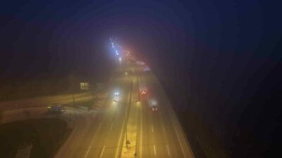 Bursa-Mudanya yolunda yoğun sis! Görüş mesafesi düştü