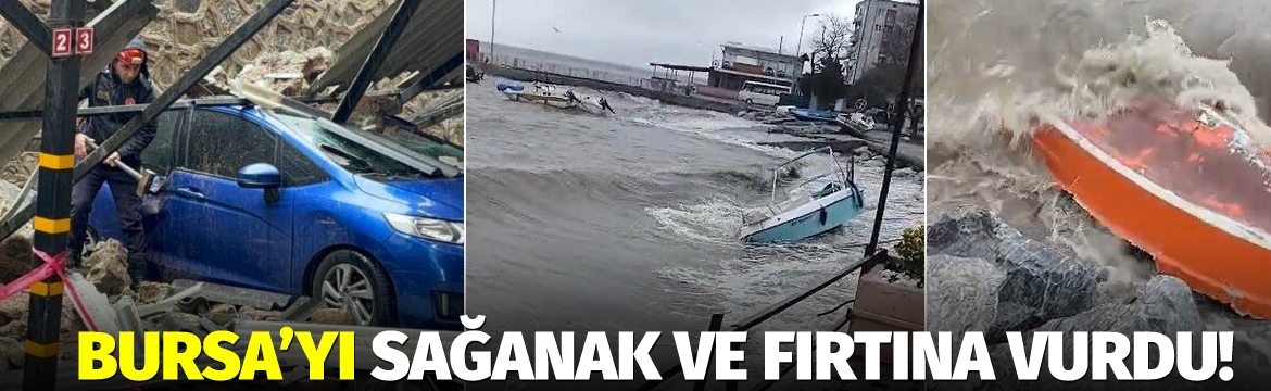 Bursa’da etkisini sürdüren sağanak ve