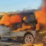 Bursa’da hafif ticari araç alev aldı