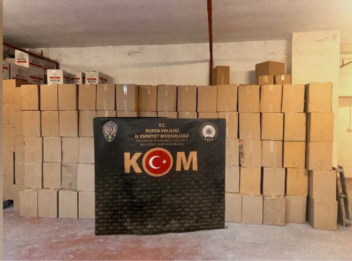 Bursa’da kaçakçılık operasyonu: 3 milyon adet…