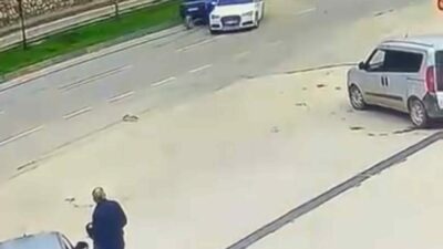 Bursa’da sürücüsüz araç böyle kaza yaptı