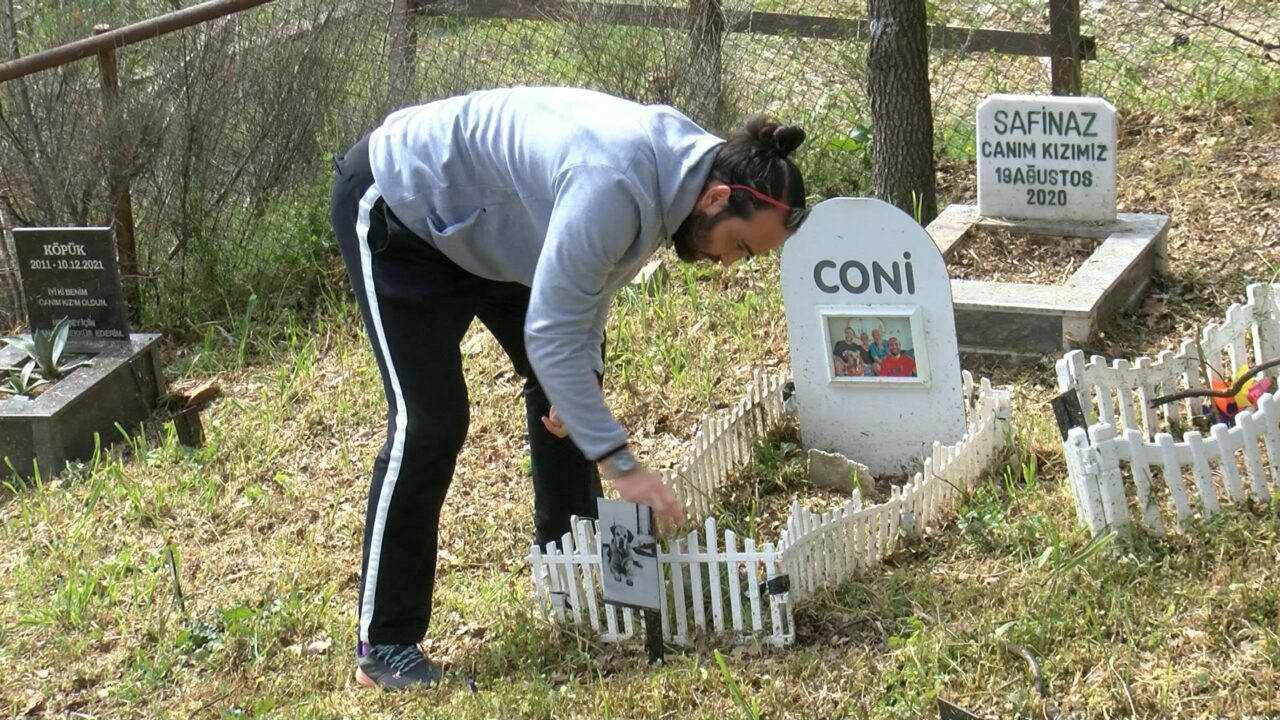 Bursa’daki Türkiye’nin ilk evcil hayvan mezarlığına bayram ziyareti