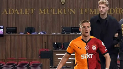 Galatasaraylı futbolcu Metehan Baltacı hakim karşısında