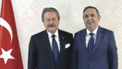 Devlet eski Bakanı Cavit Çağlar’dan Bursa Bölge Adliye Mahkemesi Başkanı Şahin’e ziyaret