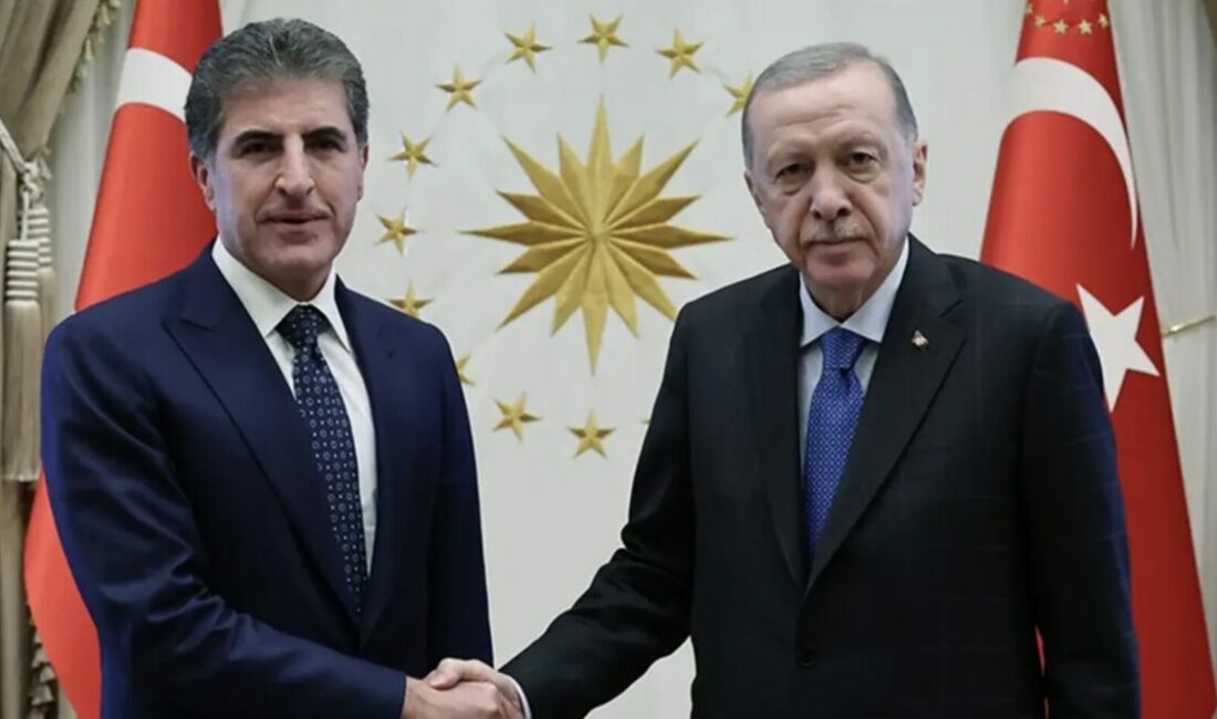 Cumhurbaşkanı Erdoğan, Irak Kürt Bölgesel Yönetimi Başkanı Neçirvan Barzani ile