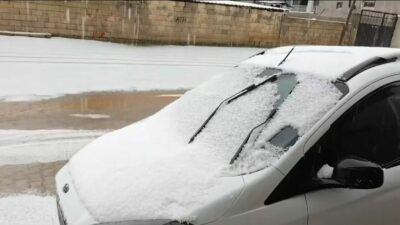 Her şey bir anda oldu! İlçe bembeyaz…