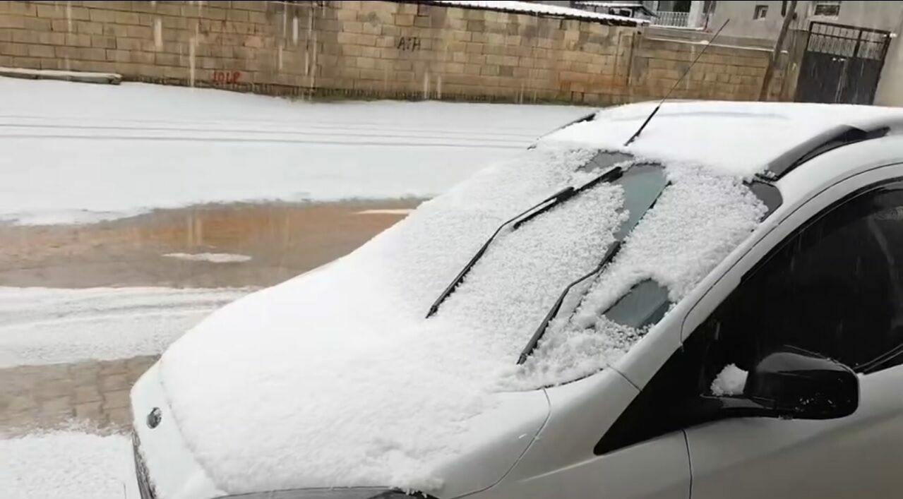 Her şey bir anda oldu! İlçe bembeyaz…