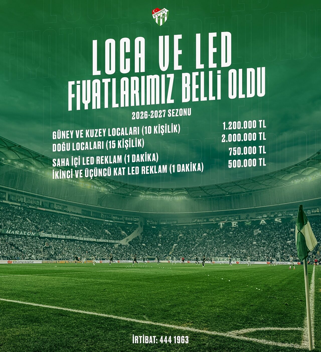 Bursaspor loca ve led fiyatlarını açıkladı 2