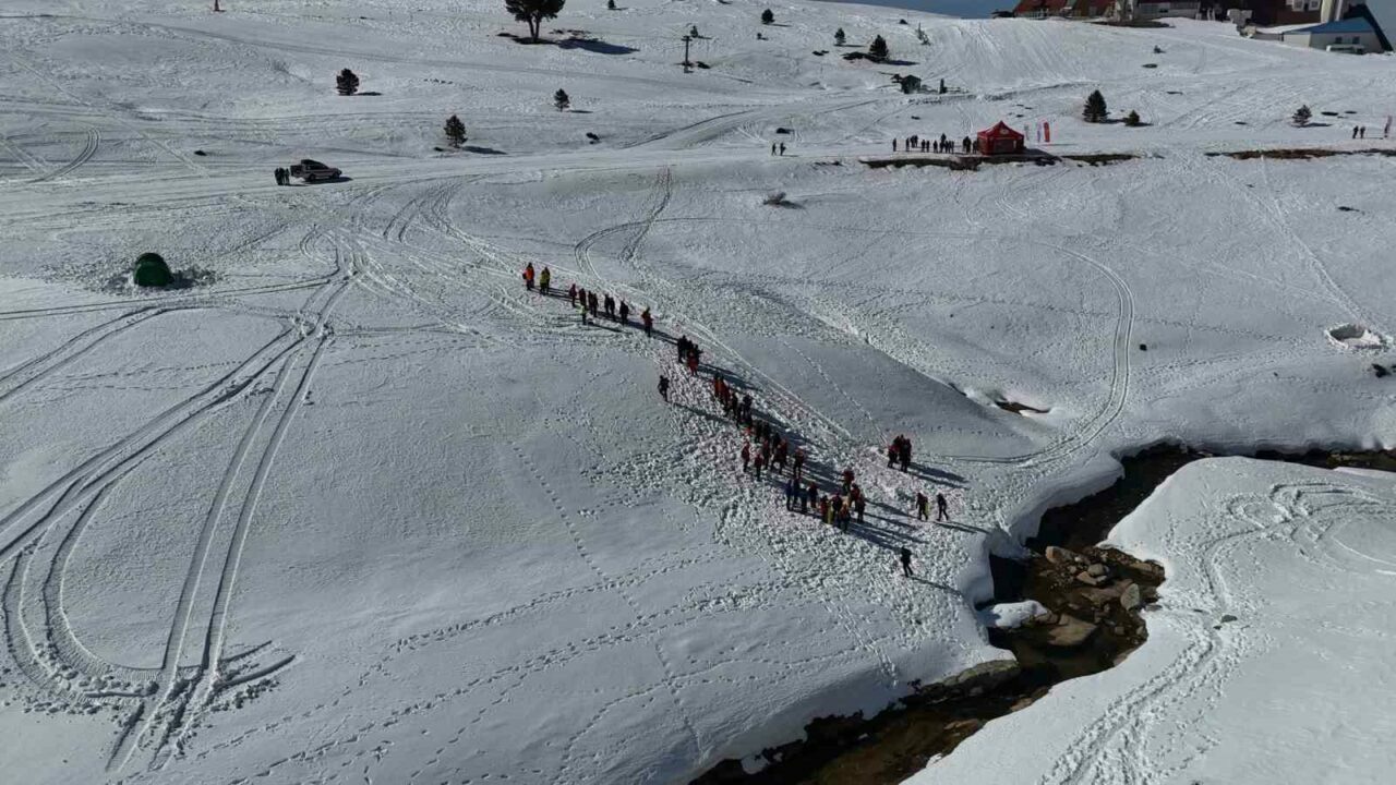 Uludağ’da nefes kesen çığ tatbikatı
