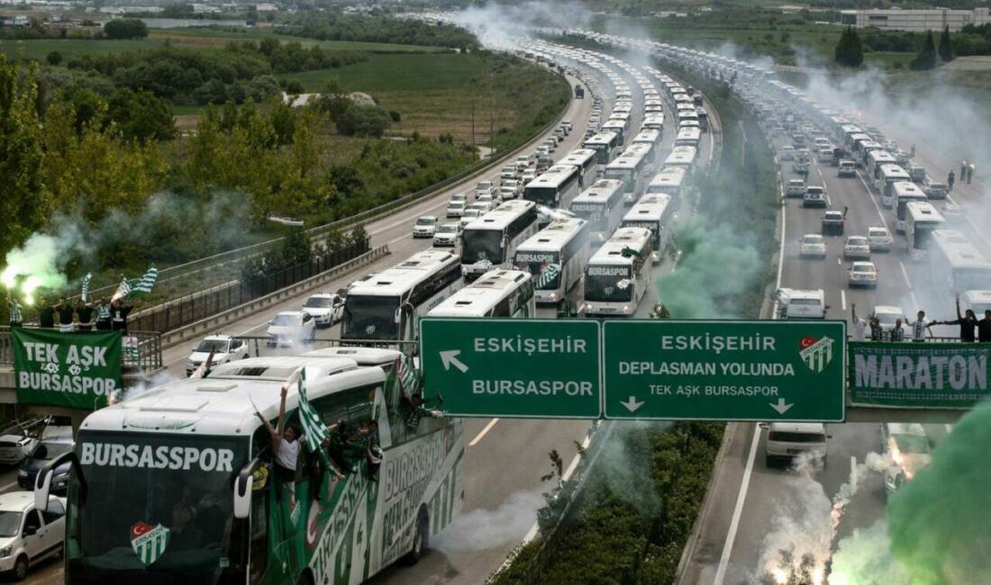 30 binden fazla yeşil beyaz sevdalısı, yüzlerce otobüs ve minibüsün