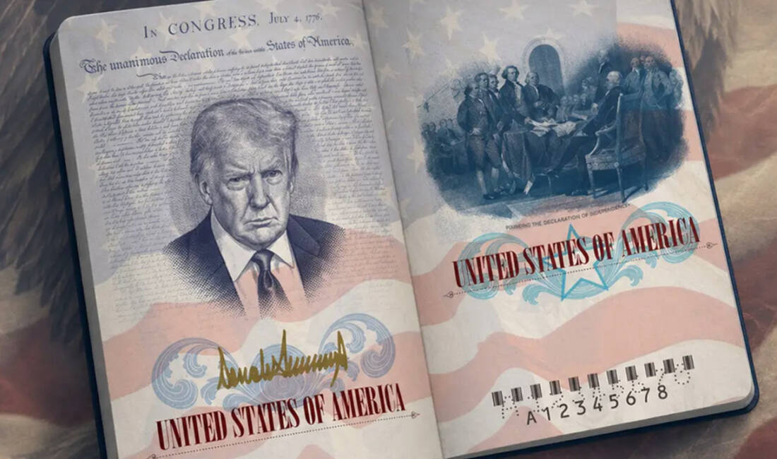 ABD Dışişleri Bakanlığı, üzerinde Başkan Donald Trump'ın portresinin bulunduğu sınırlı