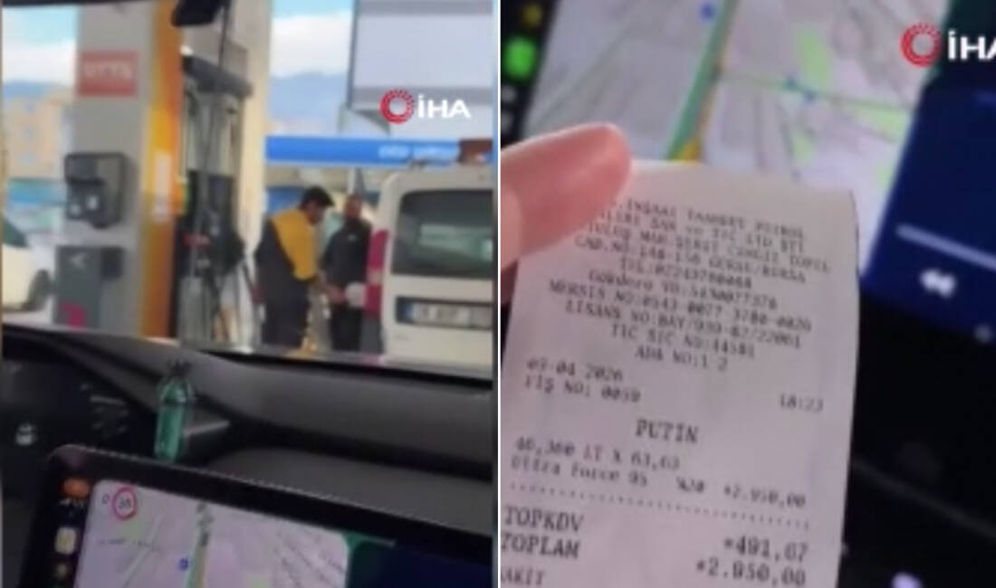 Bursa’da ilginç olay! Fişe ‘Putin’ yazınca işinden oldu Bursa’nın Gürsu ilçesinde bir akaryakıt istasyonunda çalışan Seyithan Alay, yoğunluk