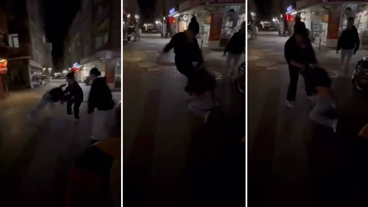 Bursa'da saç saça kavga kamerada 6 bursa kavga dha