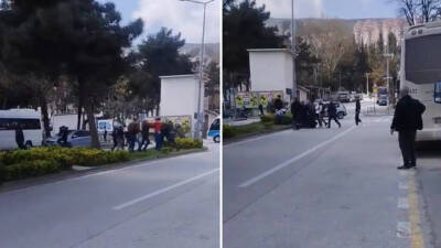 Bursa’nın Orhangazi ilçesinde park yeri nedeniyle çıkan tartışma kısa sürede