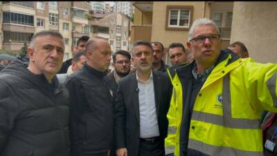 Bursa’nın Mudanya ilçesinde etkili olan yağışın ardından çöken istinat duvarının