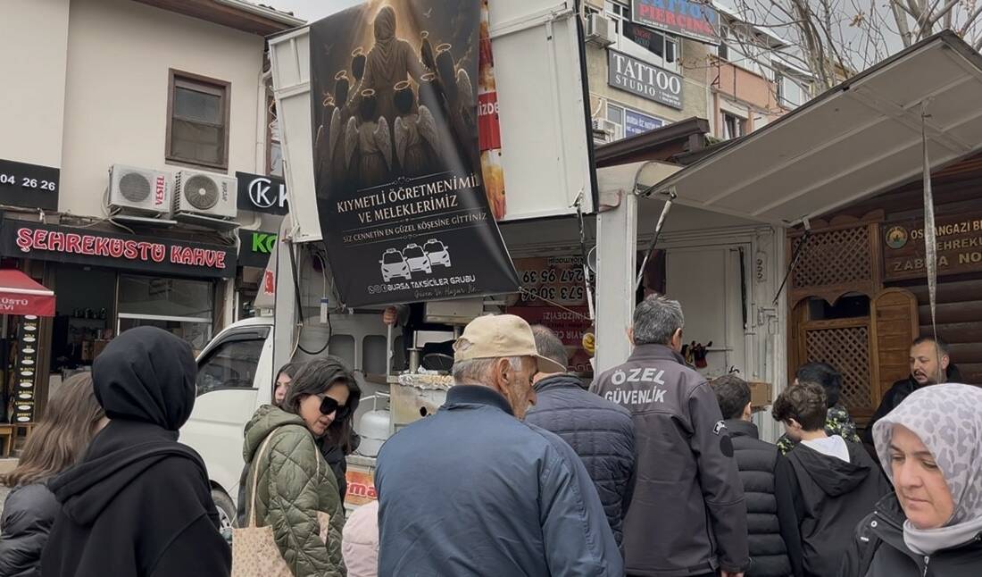 Bursa Taksiciler Grubu, Kahramanmaraş’ta düzenlenen okul saldırısında hayatını kaybeden matematik